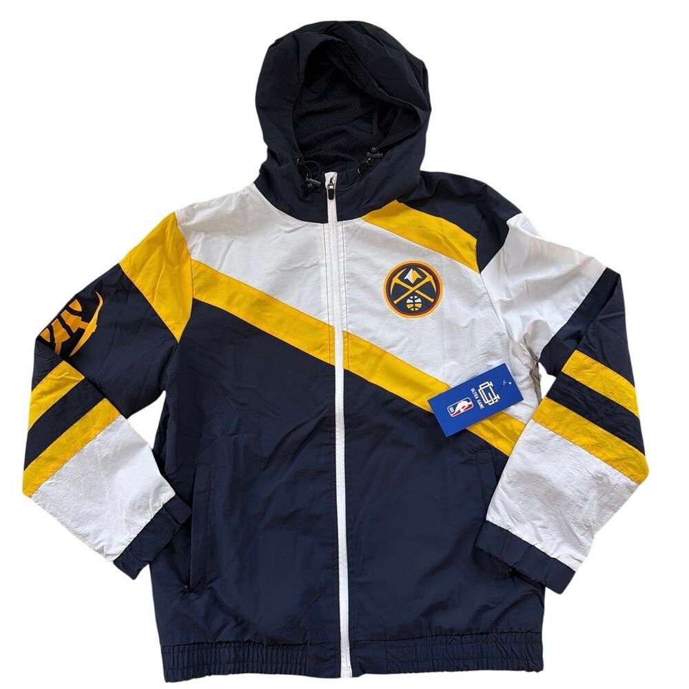 NWT Ultra Game Denver Nuggets NBA Windbreaker Inclined Jacket Men’s Size Medium
